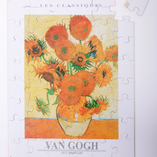 Van Gogh Zonnebloemen puzzel – Dementiepuzzel met inspirerende kunst, speciaal ontwikkeld voor geheugenstimulatie.