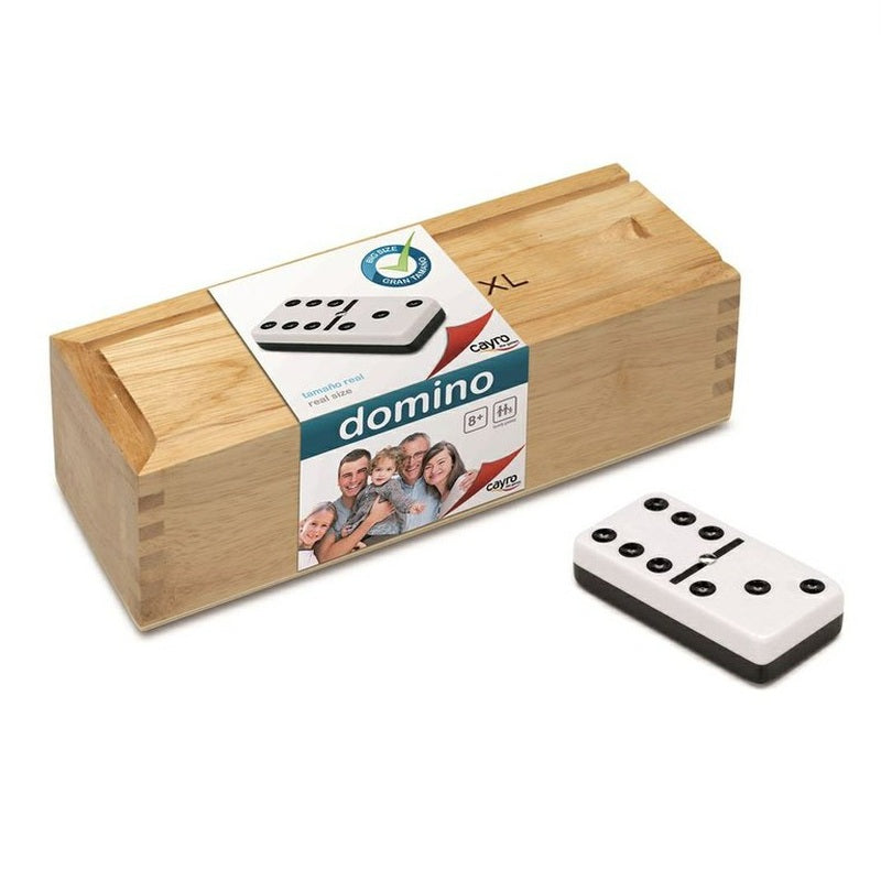 Bartl 103926 extra grote Domino XXL van beukenhout, naturel, ideaal voor kleine kinderen en senioren (28 speelstenen 72 mm x 36 mm) met praktische katoenen zak Bartl 103926 extra grote Domino XXL van beukenhout, naturel, ideaal voor kleine kinderen en senioren (28 speelstenen 72 mm x 36 mm) met praktische katoenen zak