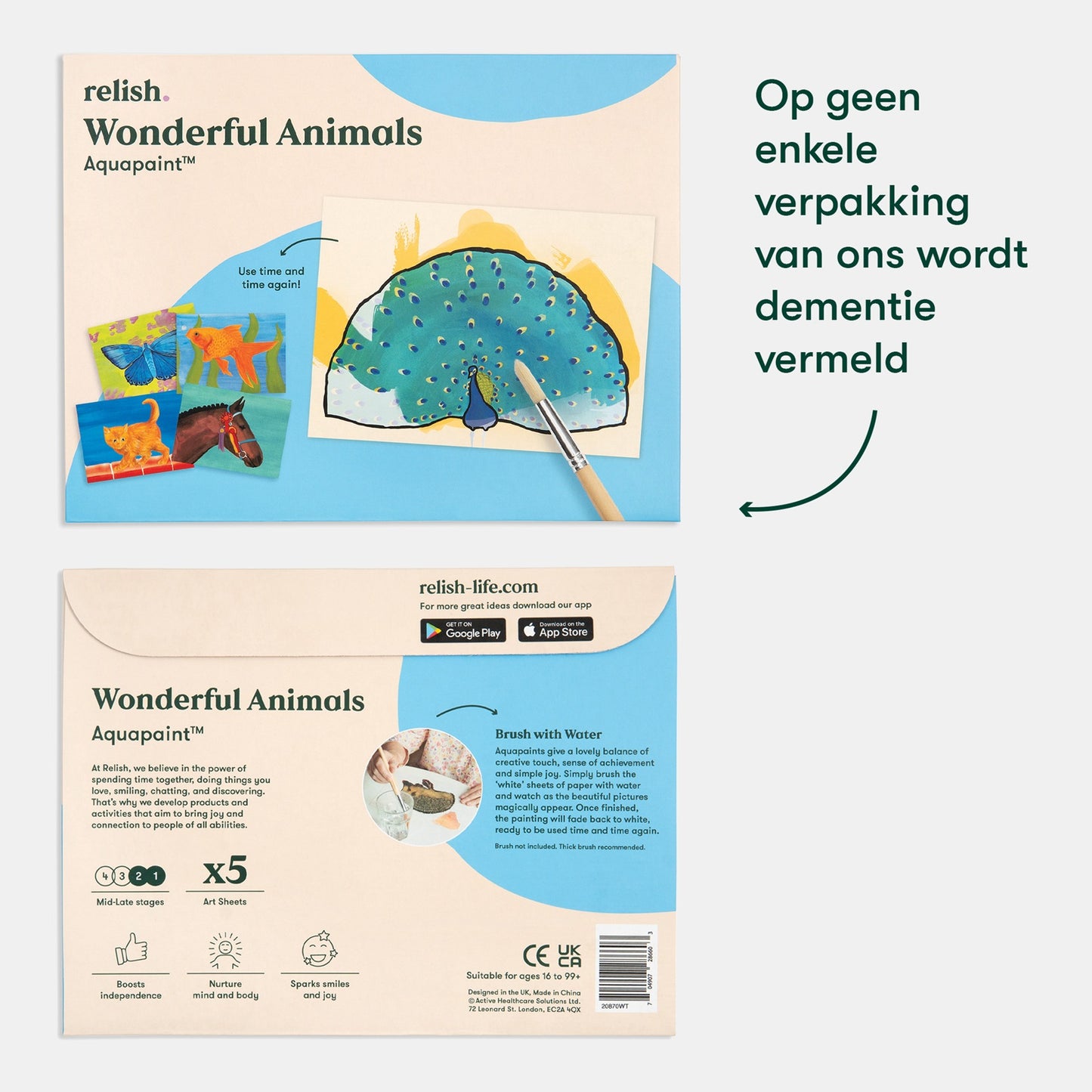 Schilderen met water - Schitterende dieren (Aquapaint voor mensen met dementie)