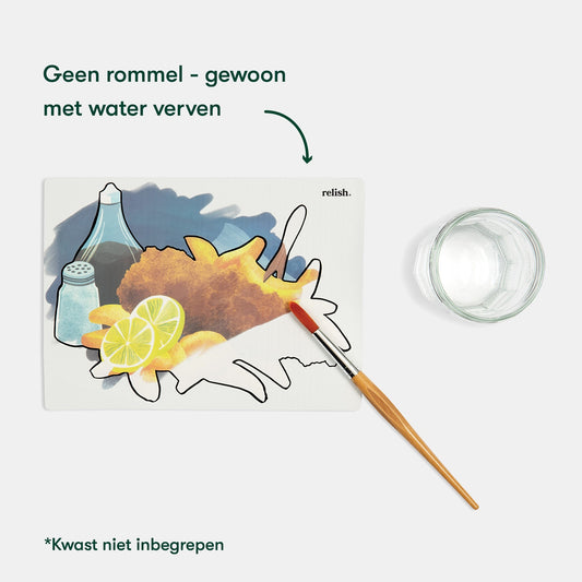 Schilderen met water - Aan de kust (Aquapaint voor mensen met dementie)