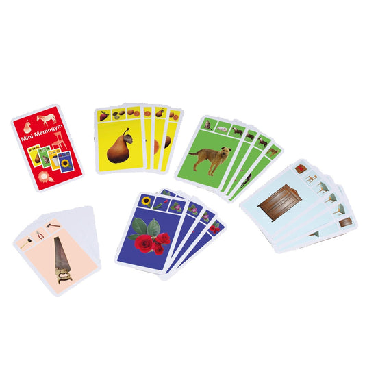 Memogym Kwartetspel – Educatief geheugenspel dat woordenschat en geheugen stimuleert voor senioren.