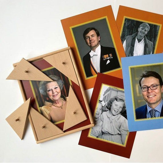 Raadspel van Beelden – Koninklijk Huis A4, een herkenningsspel dat het geheugen stimuleert bij senioren.