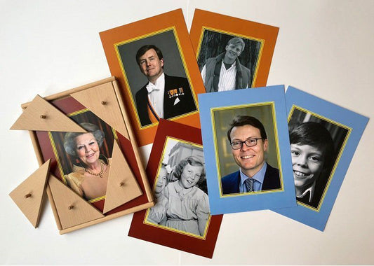 Raadspel van Beelden – Koninklijk Huis A4, een herkenningsspel dat het geheugen stimuleert bij senioren.