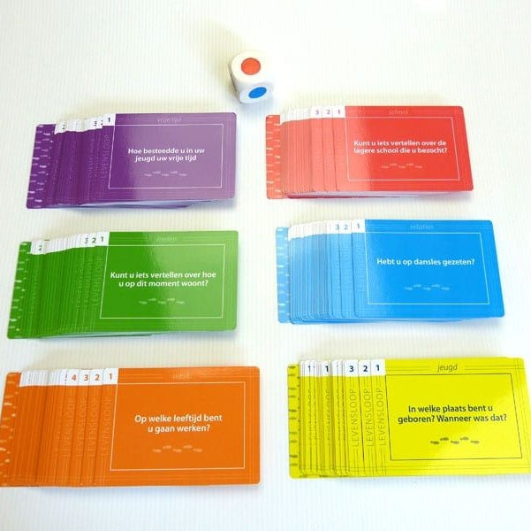 Levensloopspel – Spel voor het delen van herinneringen en het verbinden van generaties, ideaal voor senioren.