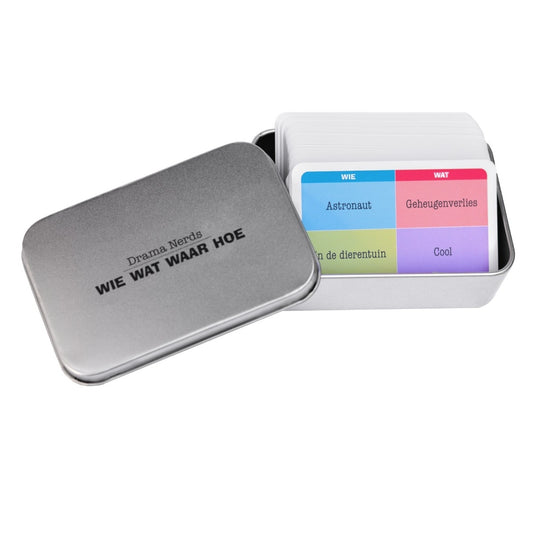 Wie Wat Waar-spel – Taal- en geheugenspel met oplegvel dat communicatie en geheugen stimuleert voor ouderen.