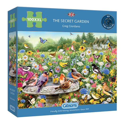 Dementie Puzzel 'De Geheime Tuin' – 100 XXL stukjes, stimuleert activering en geheugen bij ouderen.