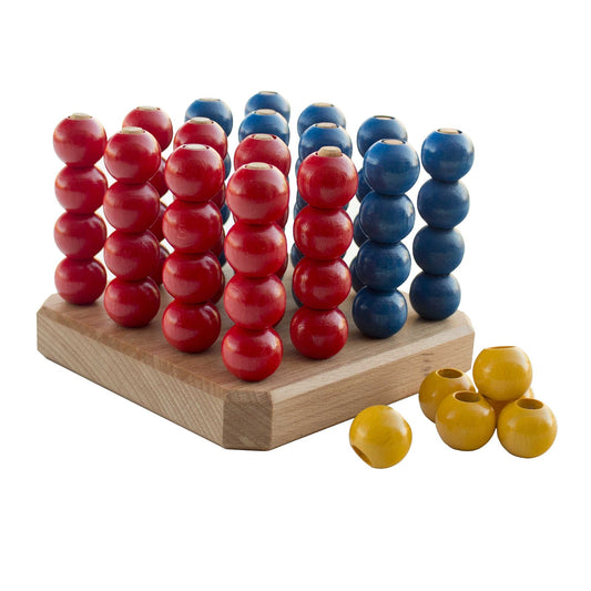 Quaterni – Vier op een rij 3D strategisch spel dat geheugen en tactiek stimuleert voor senioren.