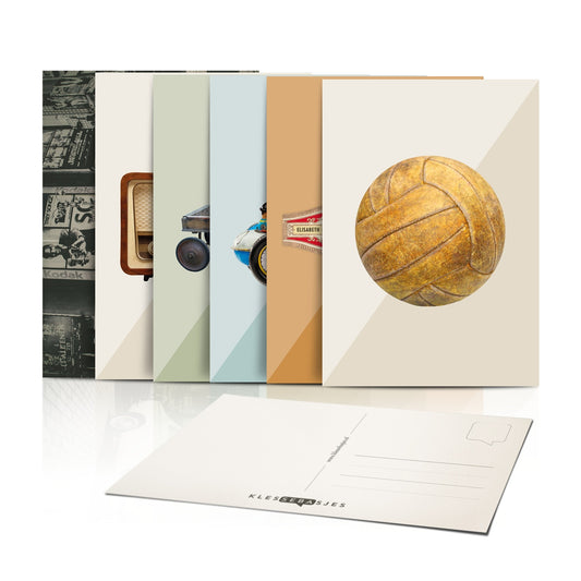 Klessebasjes Postkaartenset Stoer – Set nostalgische kaarten die herinneringen en gesprekken stimuleren voor ouderen.