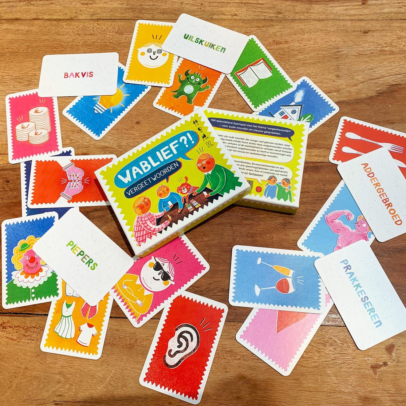 Wablief?! – Vergeetwoorden spel met nostalgische woorden, bevordert geheugen en communicatie bij ouderen.