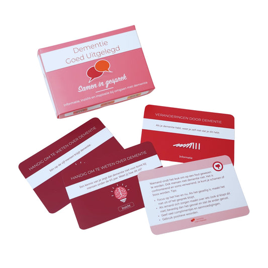 Dementie Goed Uitgelegd – Inzichtelijk kaartspel voor mantelzorgers en zorgprofessionals