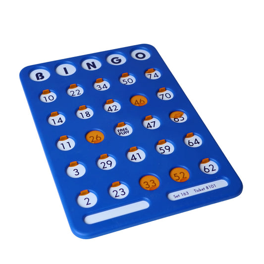 Bingo - Schuifplank 1-75 – Handige herbruikbare bingokaart met schuifjes