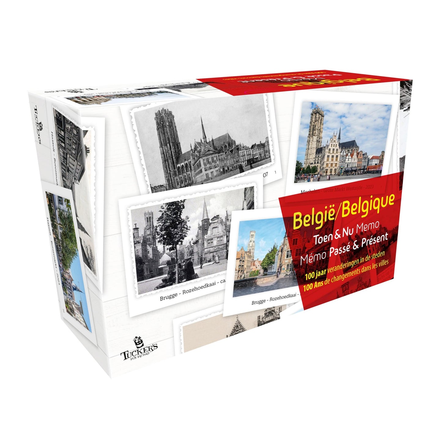 Toen & Nu Memo België – Nostalgisch geheugenspel dat 100 jaar stadsverandering in België onthult voor senioren.