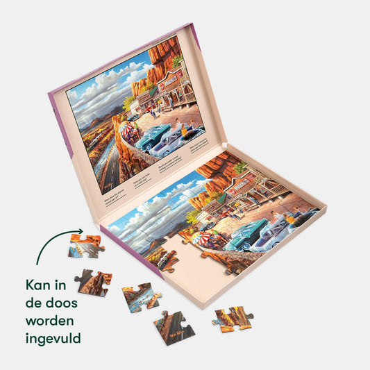 Dementie-puzzel Road Trip 35 stukjes – reislustige activering voor ouderen