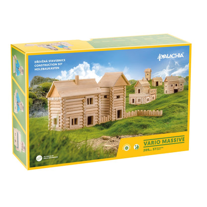 Bouwpakket Vario Massive – Houten constructiespel dat activering en creativiteit stimuleert voor senioren.