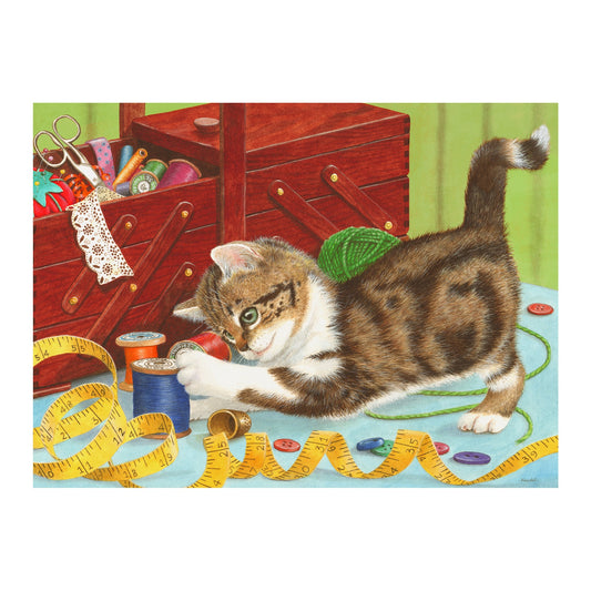 Dementiepuzzel 'Het Leven van een Kitten' – 13-delige puzzel die herinneringen en gesprekken stimuleert voor ouderen.