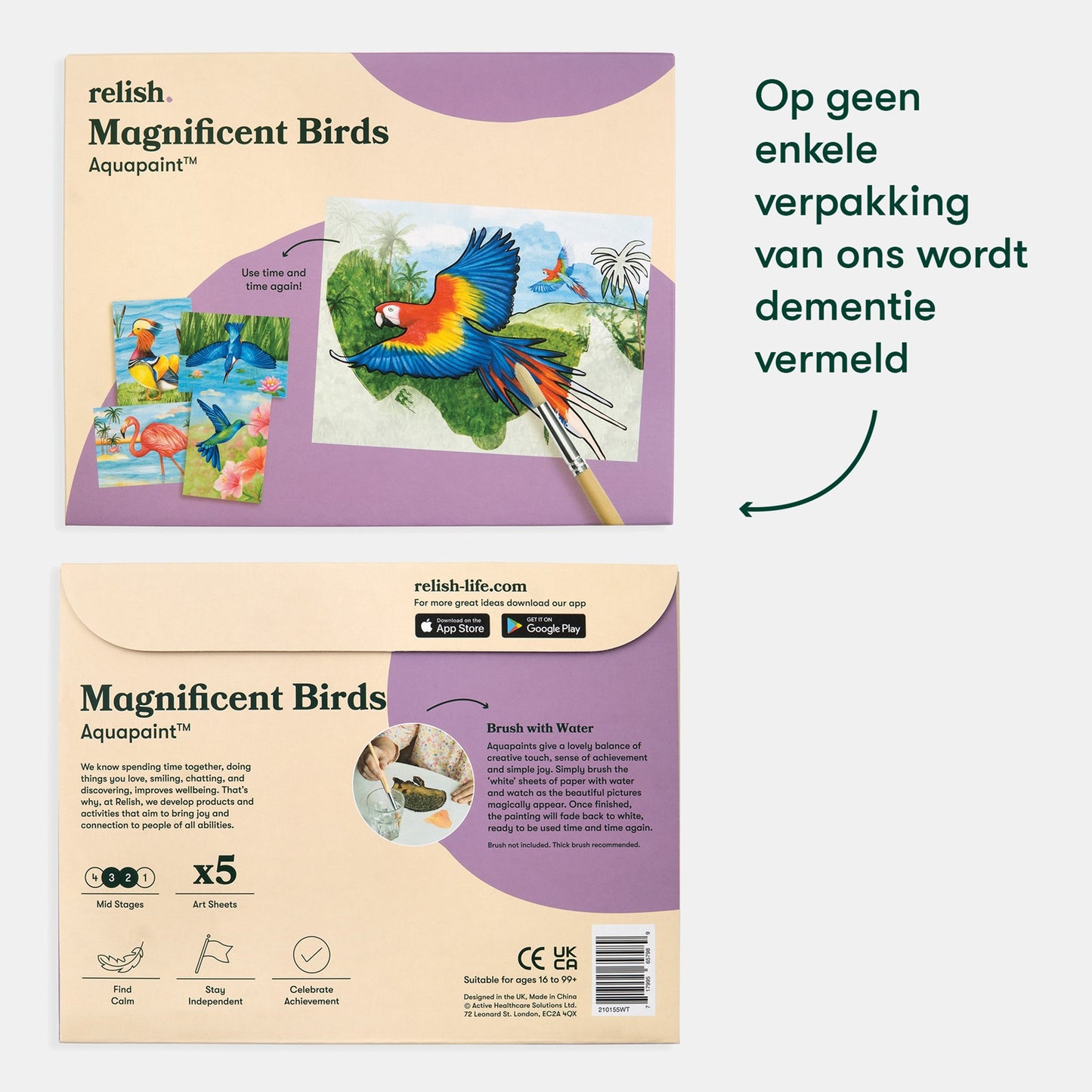 Schilderen met water - Prachtige vogels (Aquapaint voor mensen met dementie)