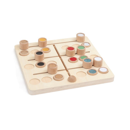 Texturen Domino – Tactiel dominospel dat sensorische stimulatie en activering biedt voor senioren.