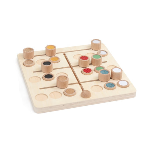 Texturen Domino – Tactiel dominospel dat sensorische stimulatie en activering biedt voor senioren.