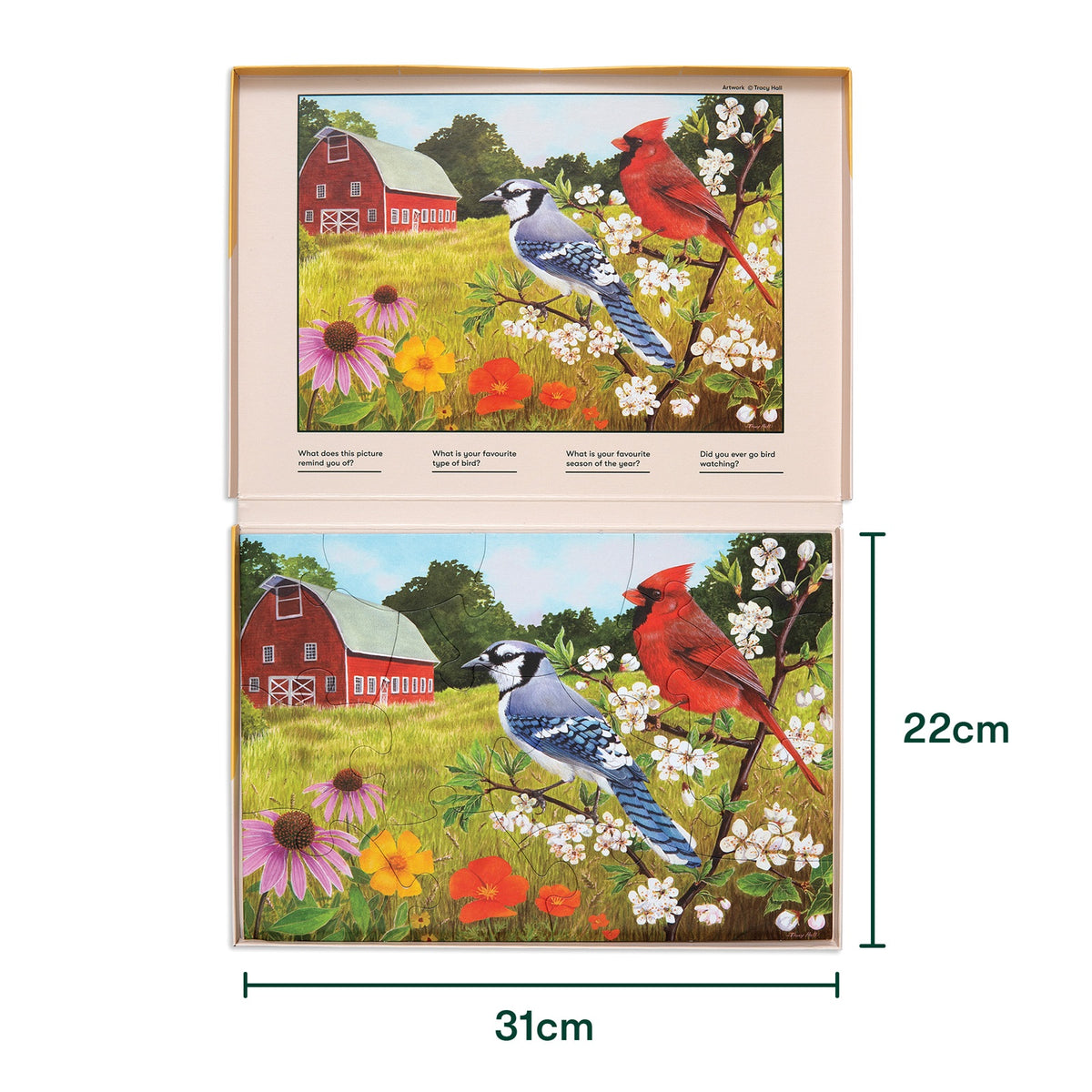 Dementie Puzzel - Vogeltjes in de zomer – 13 stukjes, speciaal voor mensen met dementie
