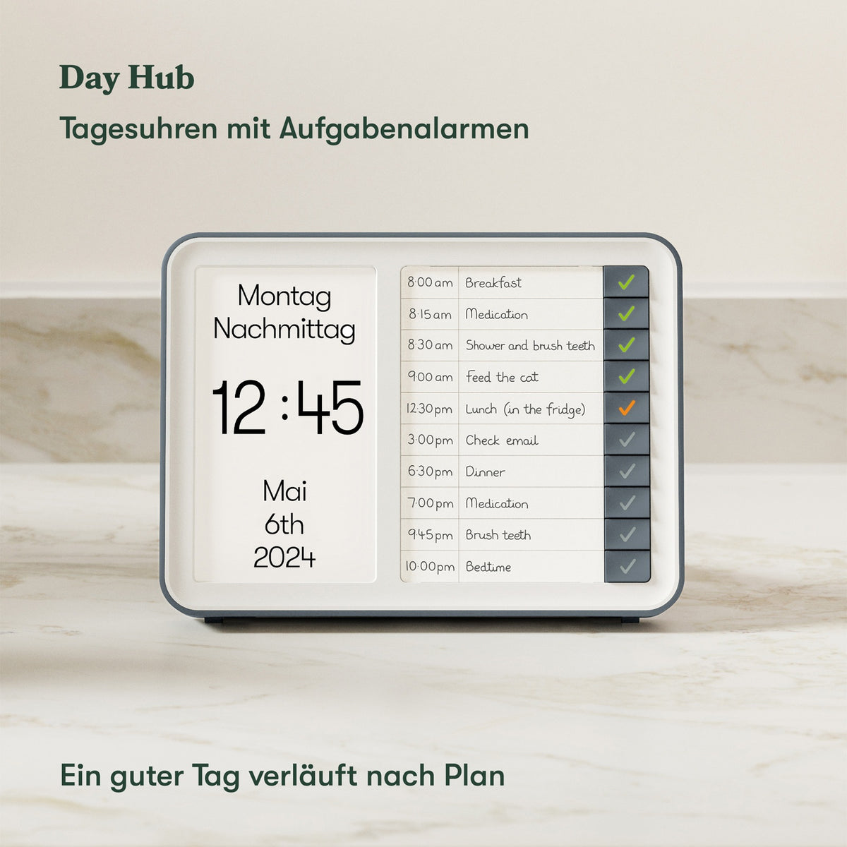 Relish Day Clock Hub – Beste Dementieklok voor Dagstructuur