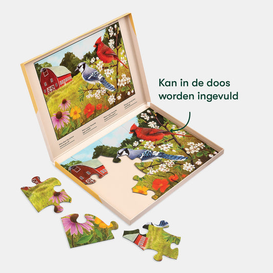 Dementie Puzzel - Vogeltjes in de zomer – 13 stukjes, speciaal voor mensen met dementie