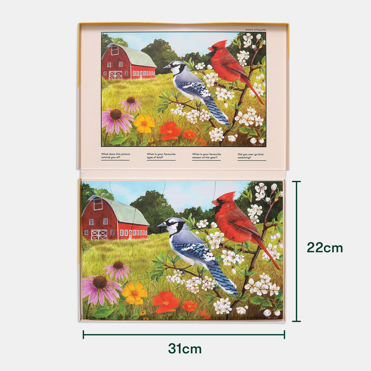 Dementie Puzzel - Vogeltjes in de zomer – 13 stukjes, speciaal voor mensen met dementie