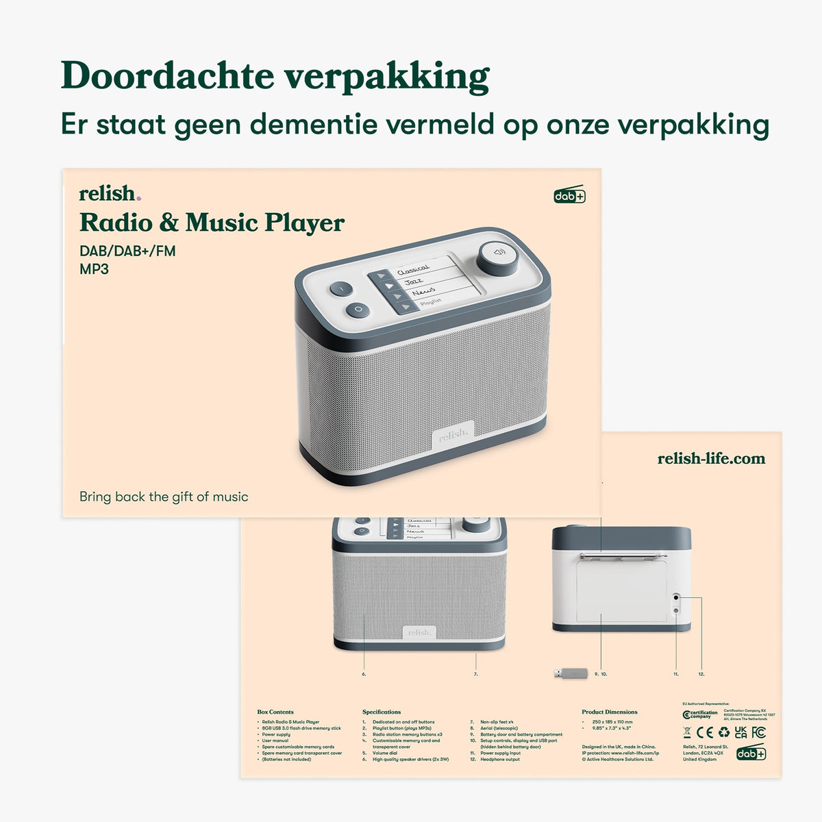 DAB Radio en Muziekspeler voor Senioren – Eenvoudig in Gebruik