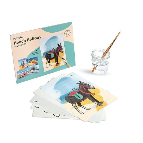 Schilderen met water - Aan de kust – Aquapaint spel dat creativiteit en ontspanning stimuleert voor mensen met dementie.