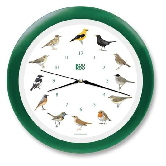 Zangvogels Klok - Wandklok met Vogelgeluiden